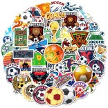 50 stuk voetbal Cartoon stickers voor kinderen en volwassenen Beloningsstickers Journal Laptop Telefoon Stickers